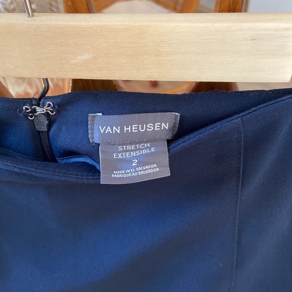 Van Heusen Stretch Pencil Skirt Navy - Picture 8 of 9